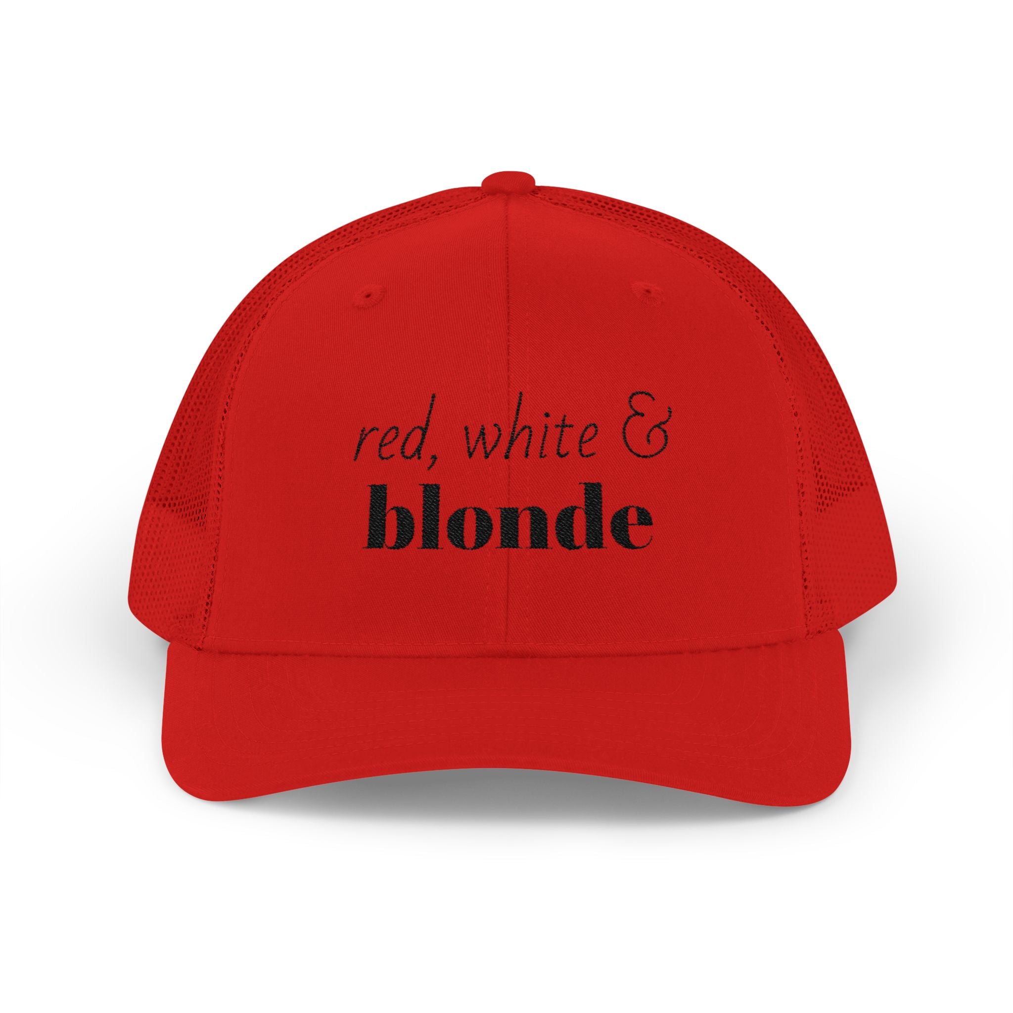Red, White & Blonde Trucker Cap
